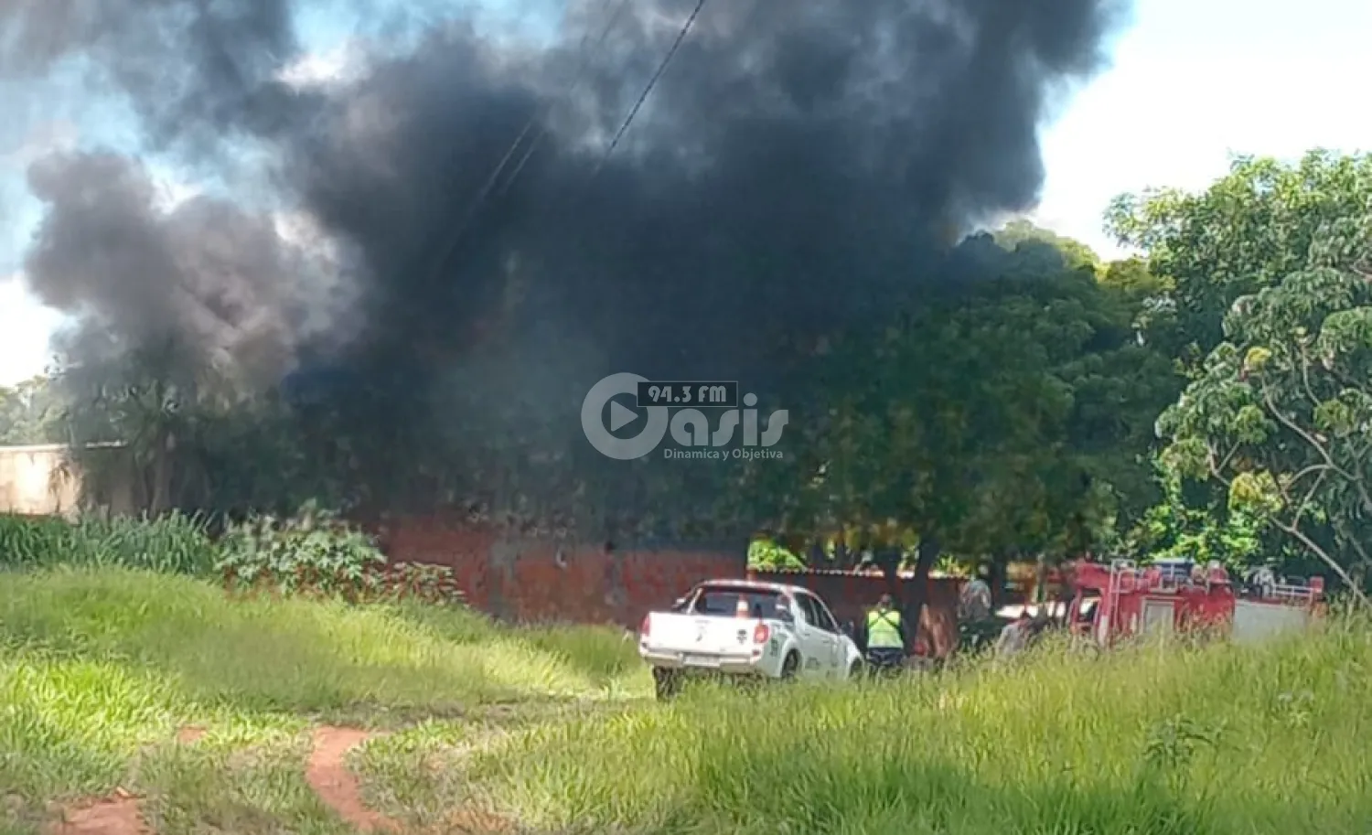 Incendio afectó depósito del Grupo Gonzalito de Pedro Juan