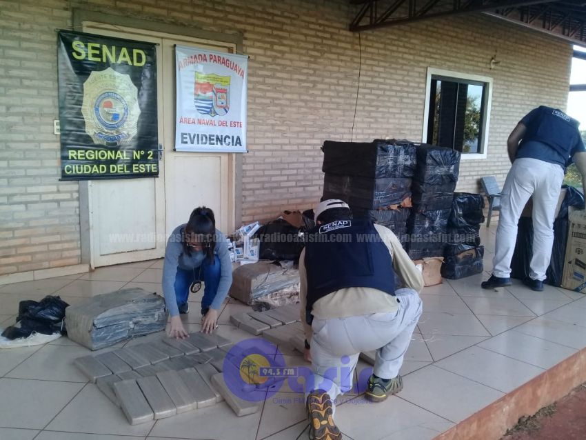 Interceptan carga de marihuana que aguardaba ser trasladada al Brasil a orillas del Paraná