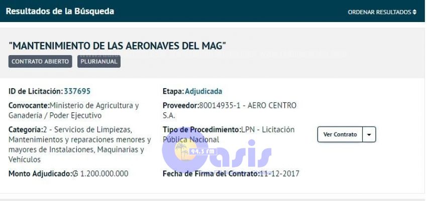 Grupo Cartes, a cargo del mantenimiento del avión
