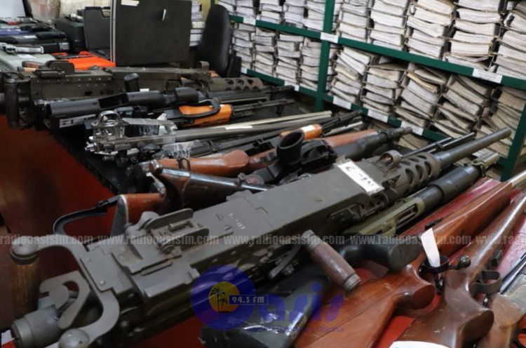 Tribunal verifica en Dimabel presuntas armas de guerra