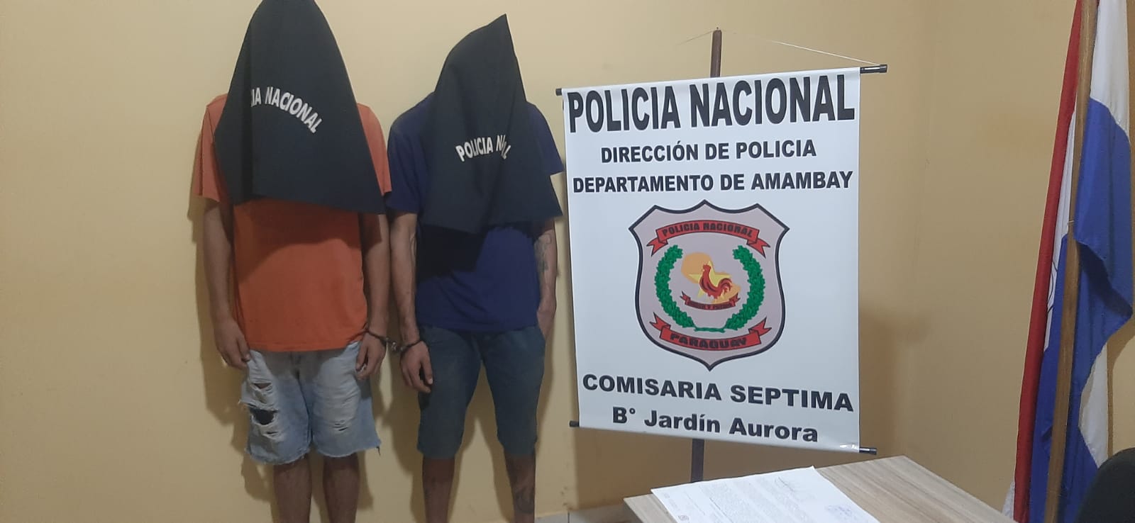 Motoasaltantes fueron aprehendidos por la Policia