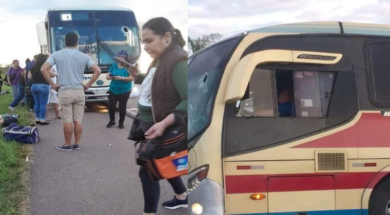 Piedra impactó contra parabrisas de un bus y causó la muerte a una pasajera