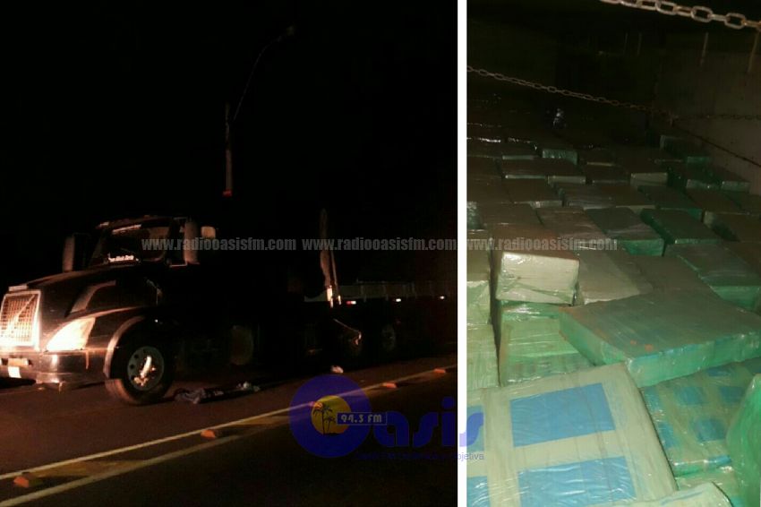 Senad incauta un camión  repleto de marihuana en la zona de San Pedro
