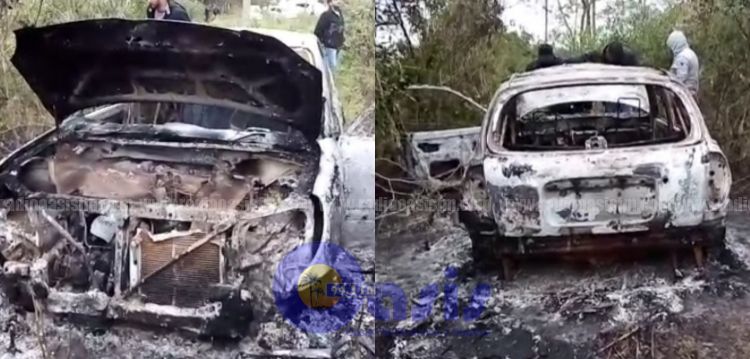 Encuentran vehículo totalmente quemado en Pedro Juan
