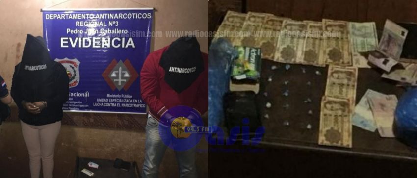 Detienen a dos microtraficantes en Pedro Juan