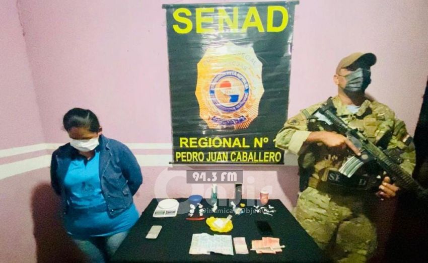 Detienen a mujer distribuidora de cocaína en Pedro Juan