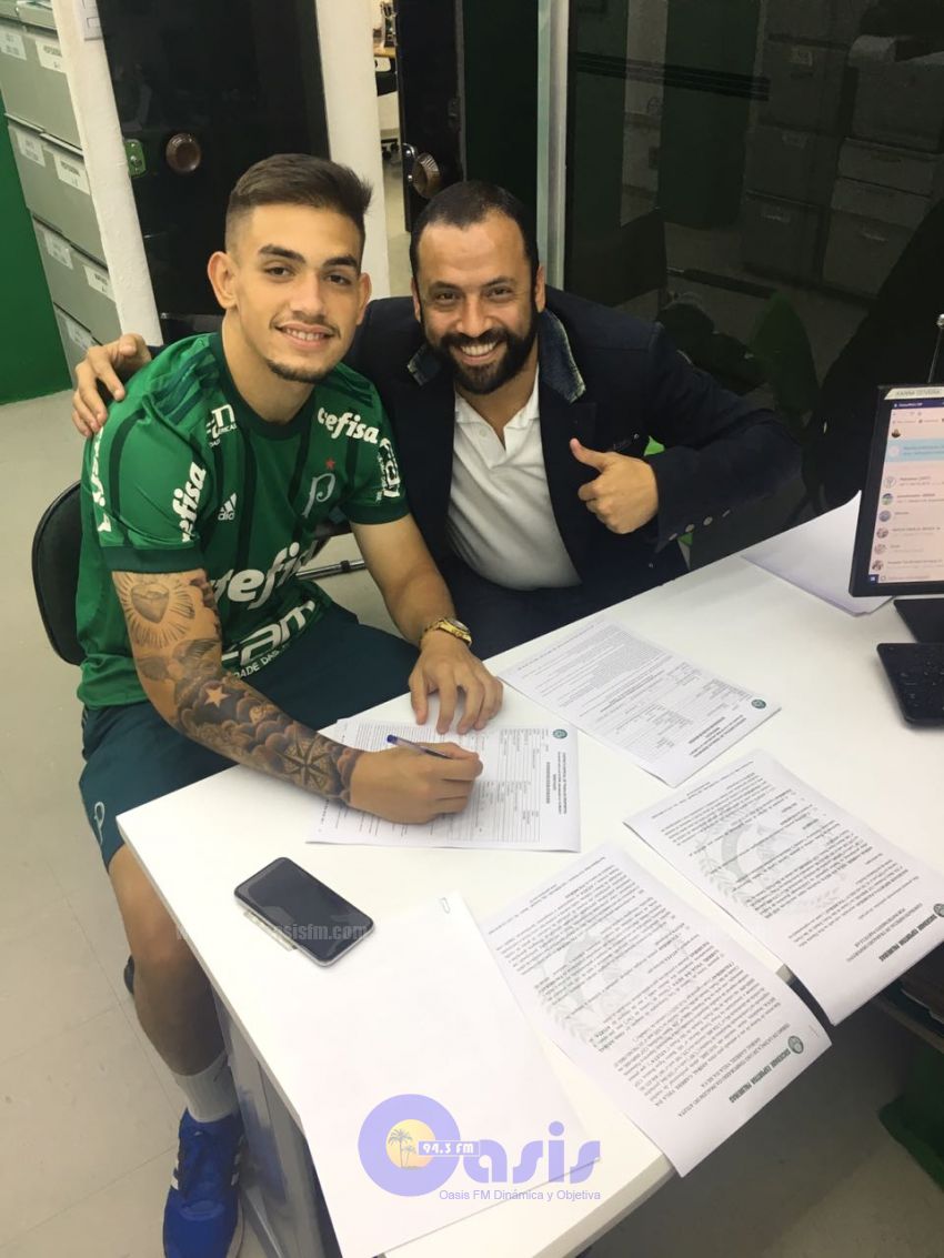 Futbolistas Pedrojuanino renueva contrato con Palmeiras