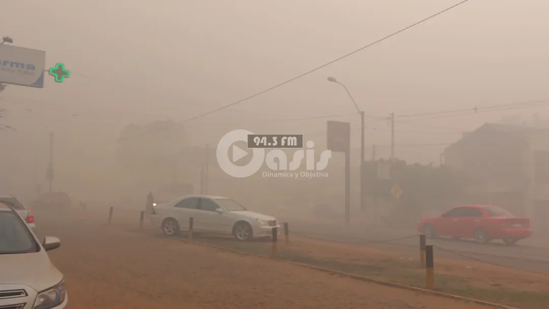 El humo invade a San Pedro, pese a no tener “grandes incendios” en la zona