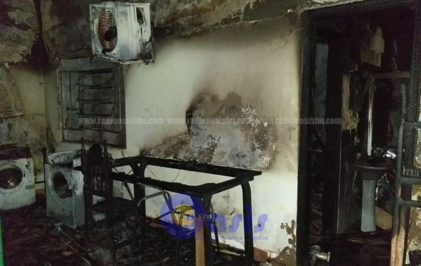 Vivienda se incendió en horas de la madrugada en Pedro Juan