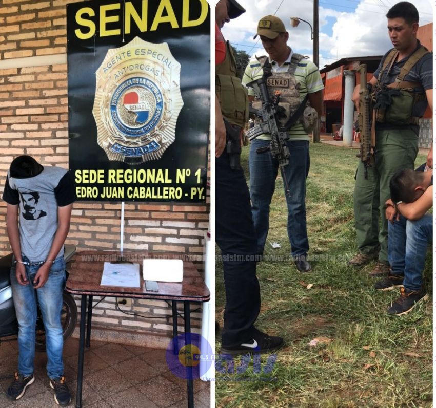Senad detiene a menor con 1 kg  de cocaína en Pedro Juan