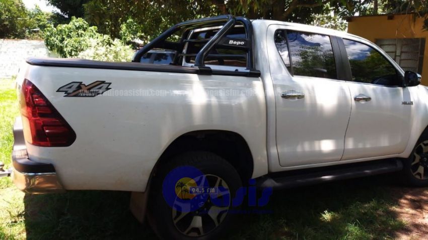 Policía, con camioneta robada en Pedro Juan