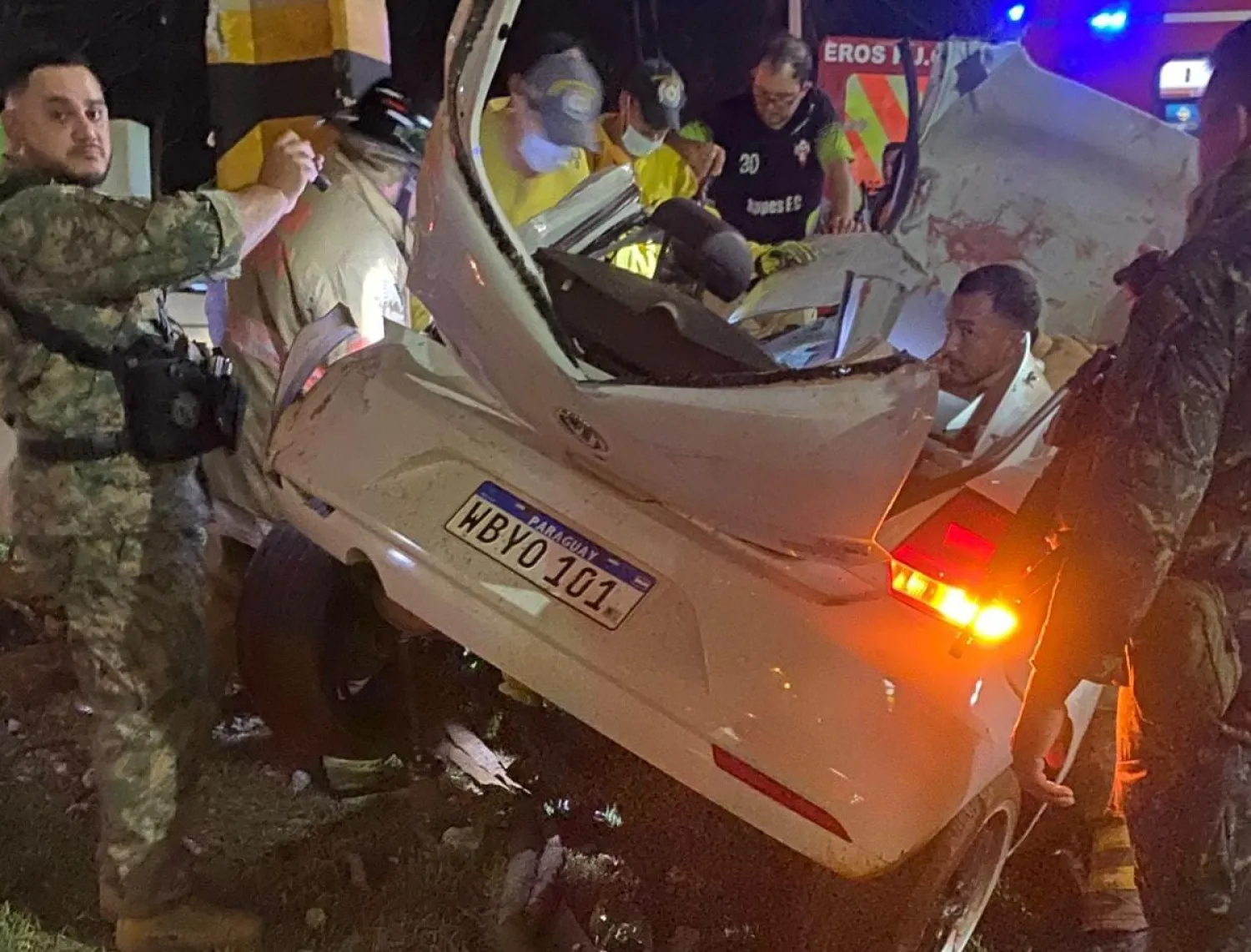 Automóvil pierde el control, vuelca y deja una víctima fatal en Pedro Juan Caballero