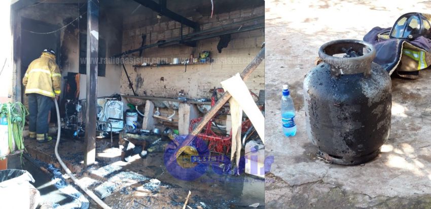 Garrafa de gas provocó incendio en Pedro Juan