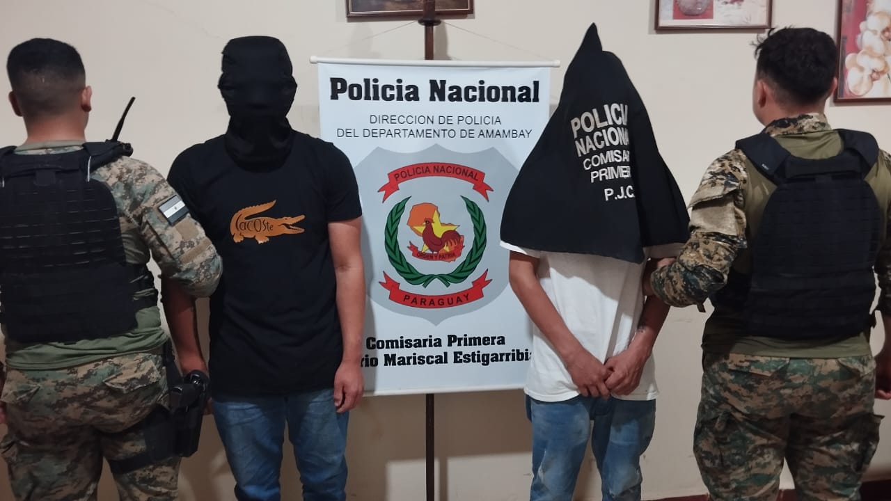Agentes de la Cría Primera, Bo. Mcal. Estigarribia detuvieron a dos supuestos motoasaltantes