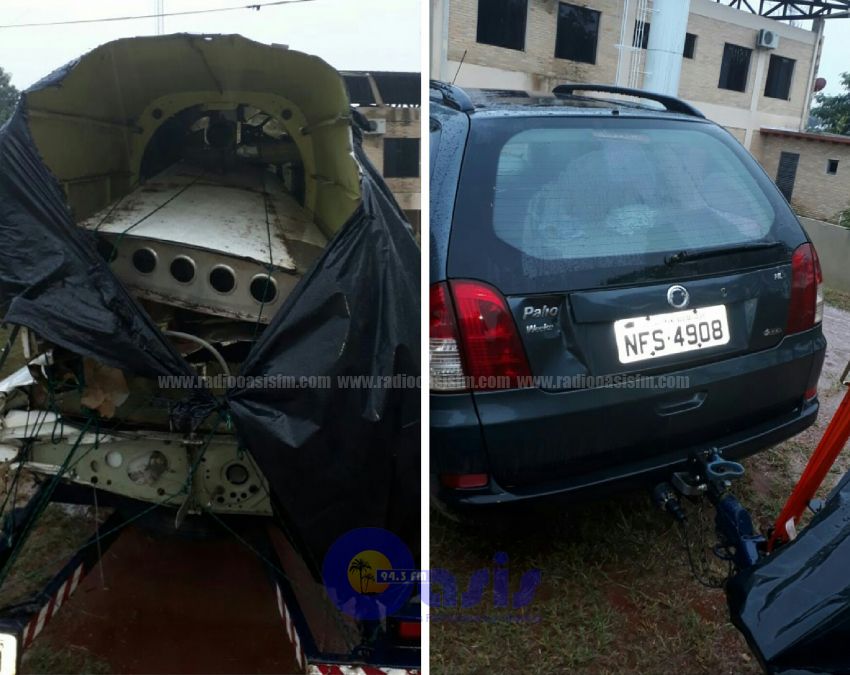 Incautan partes de avioneta desarmada en Cruce Bella Vista