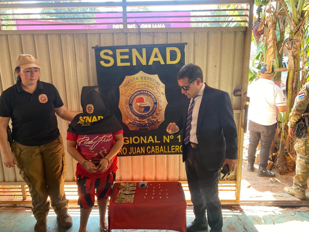 SENAD detiene a mujer que proveía crack en Pedro Juan Caballero