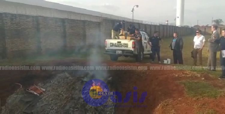 Ante posibles informes de recuperación de la cocaína incautada en Pedro Juan, quemaron la droga