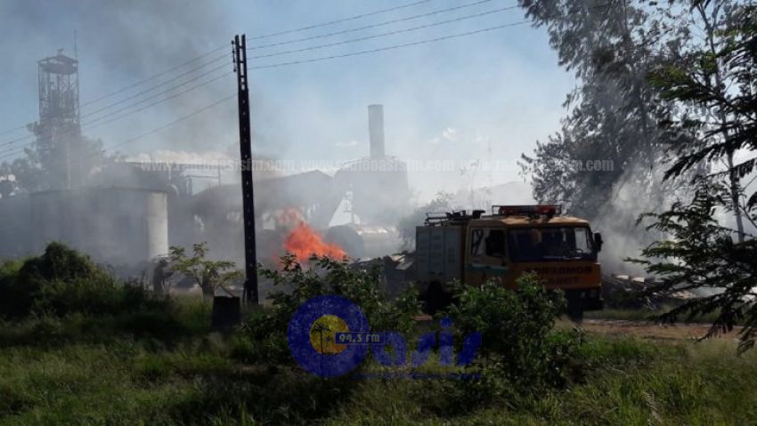Incendio en predio de una azucarera de Arroyos y Esteros