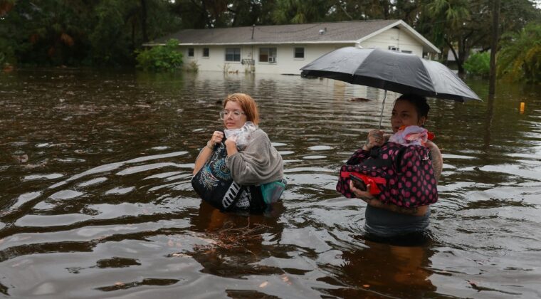 Grandes inundaciones en Florida tras el paso del huracán Idalia