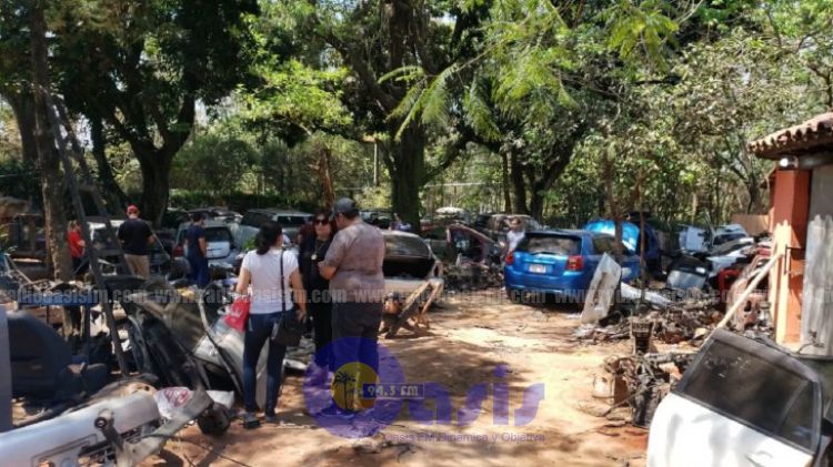 Hallan 17 vehículos denunciados como robados en desarmadero