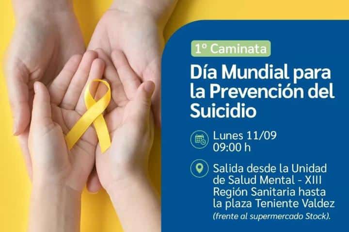 XIII región sanitaria anuncia 1ª caminata por el día mundial para la prevención del suicidio