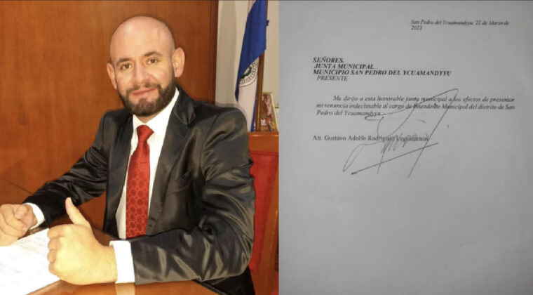 Intendente de San Pedro presenta su renuncia ante inminente destitución