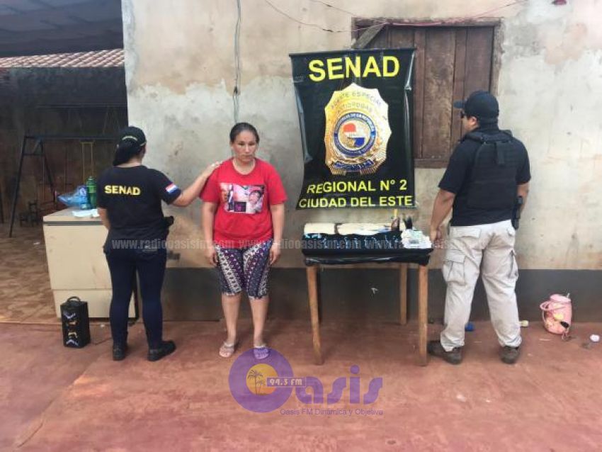 Detienen a mujer que comercializaba drogas en Alto Paraná