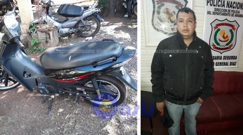 Recuperan motocicleta hurtada en PJC
