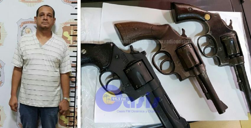 Detienen a una persona por comercializar armas por