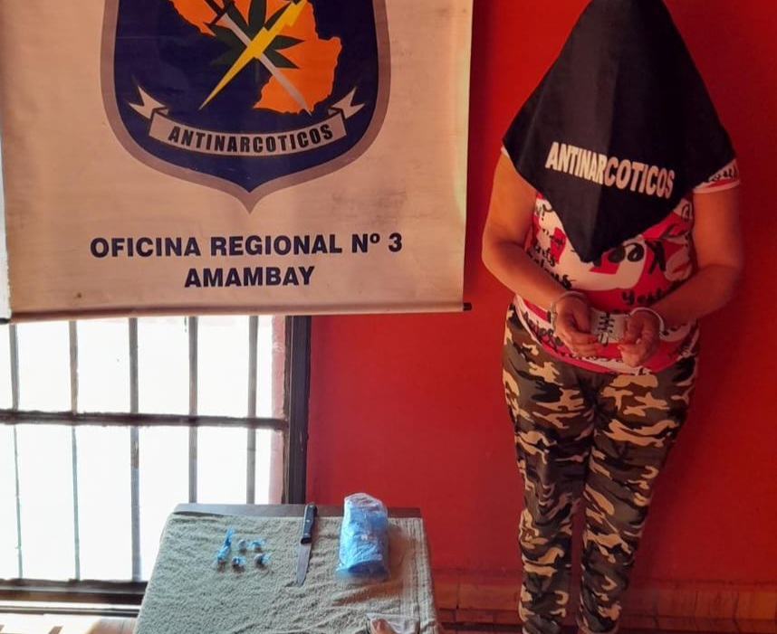 Detienen a una mujer supuesta vendedora de Crack en Pedro Juan