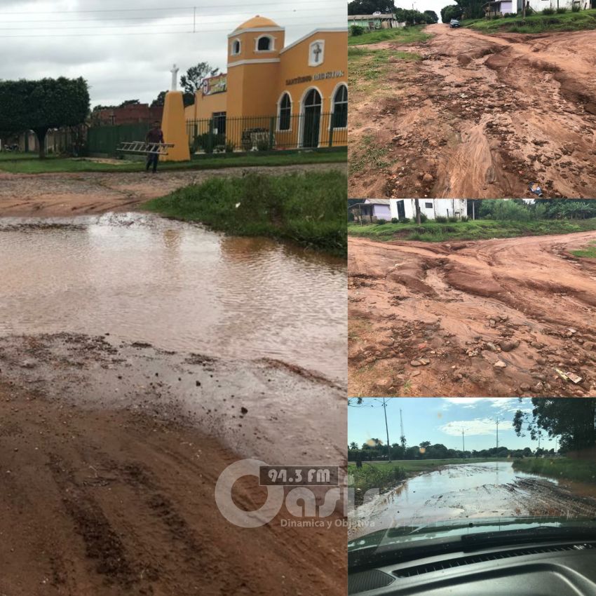 Calles  de Zanja Pyta en estado de abandono