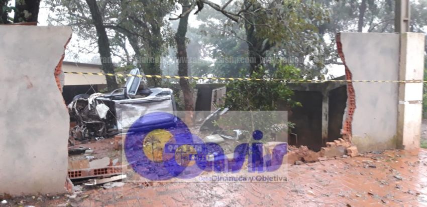 Camioneta blindada involucrada en aparatoso accidente  en Pedro Juan