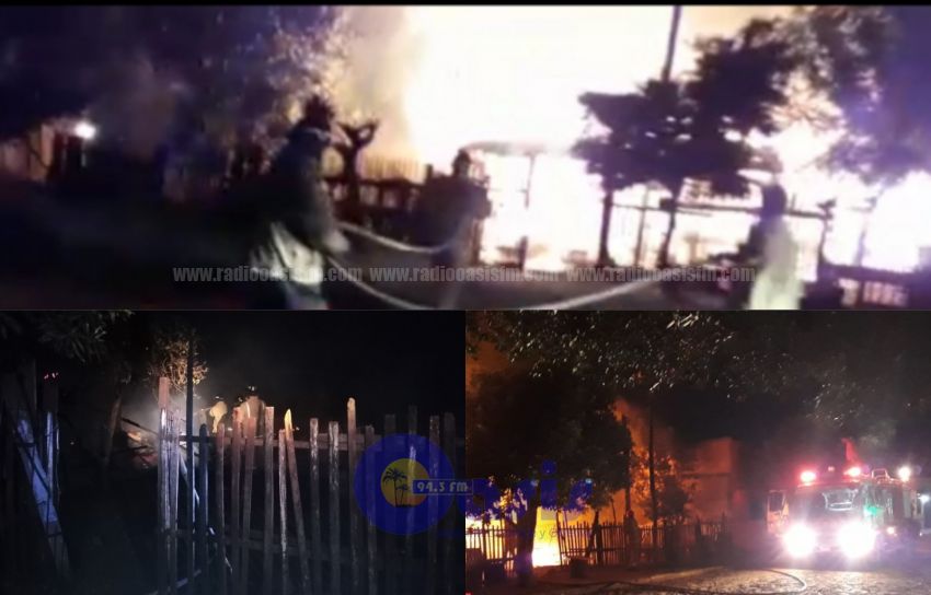 Incendio consumió en su totalidad vivienda en Pedro Juan