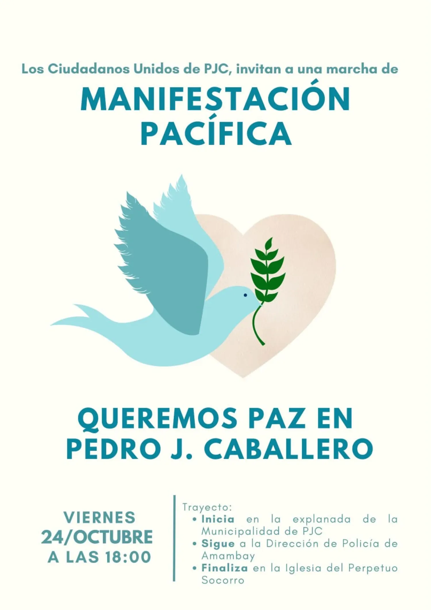 Ciudadanos de Pedro Juan Caballero convocan gran marcha por la paz y la seguridad