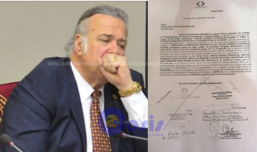Ordenan detención de González Daher