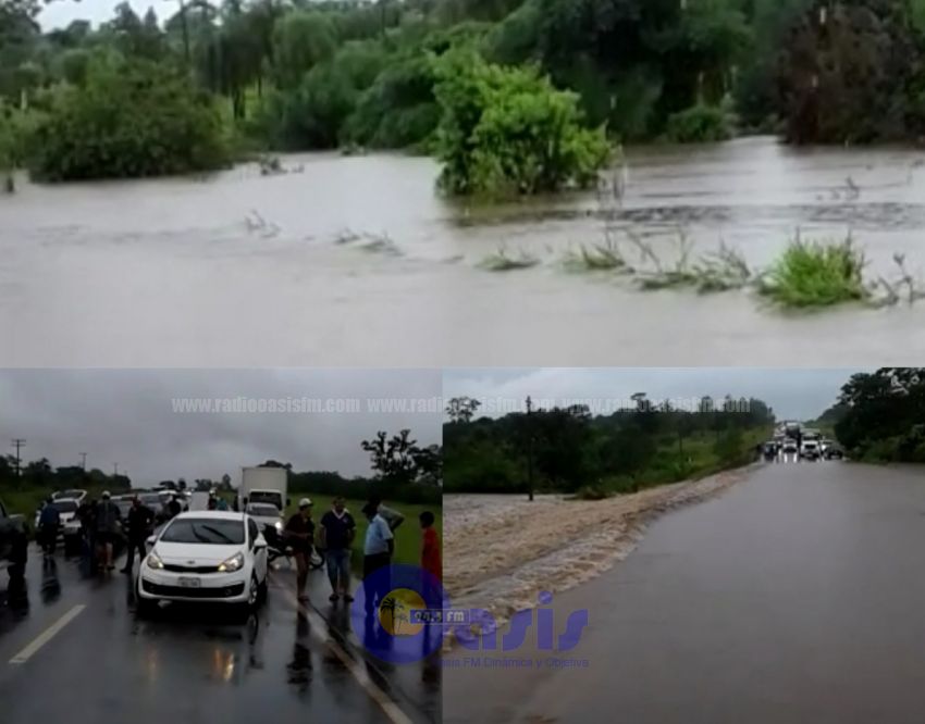Arroyo se desborda y provoca clausura de la ruta 5 en Cruce Bella Vista