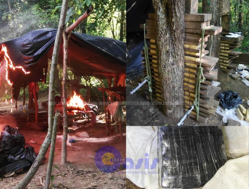 Policías destruyen 900 kilos de marihuana