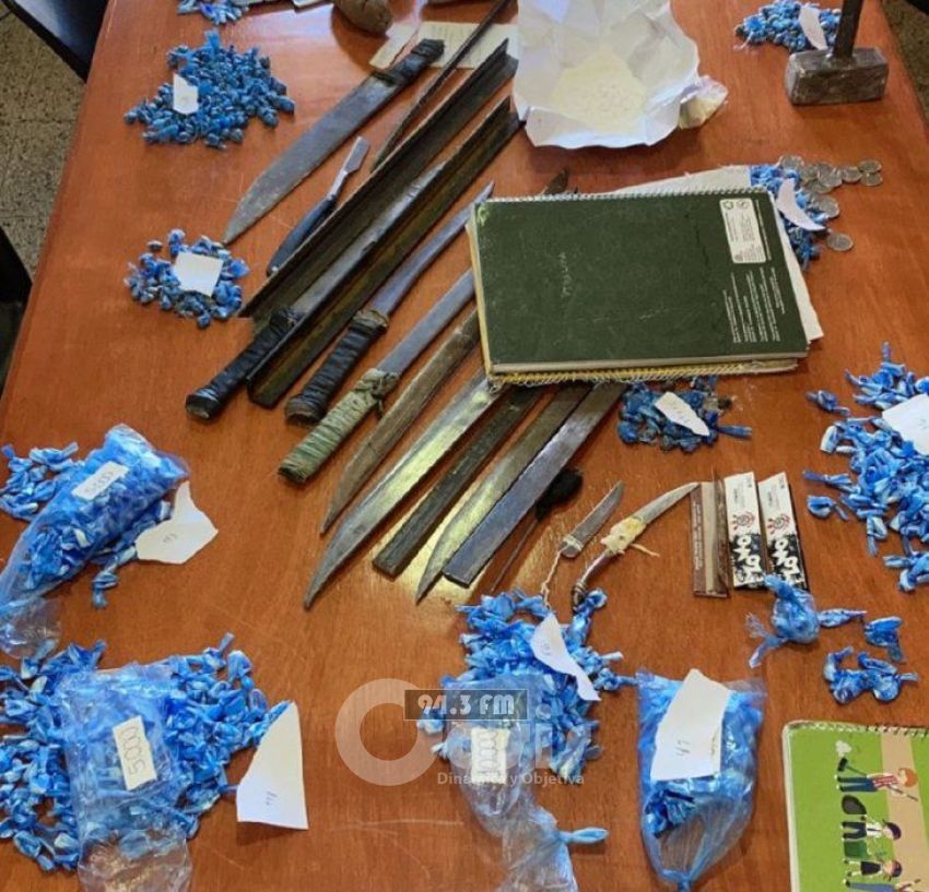 Hallan droga y armas blancas en pabellón del PCC en el Cereso