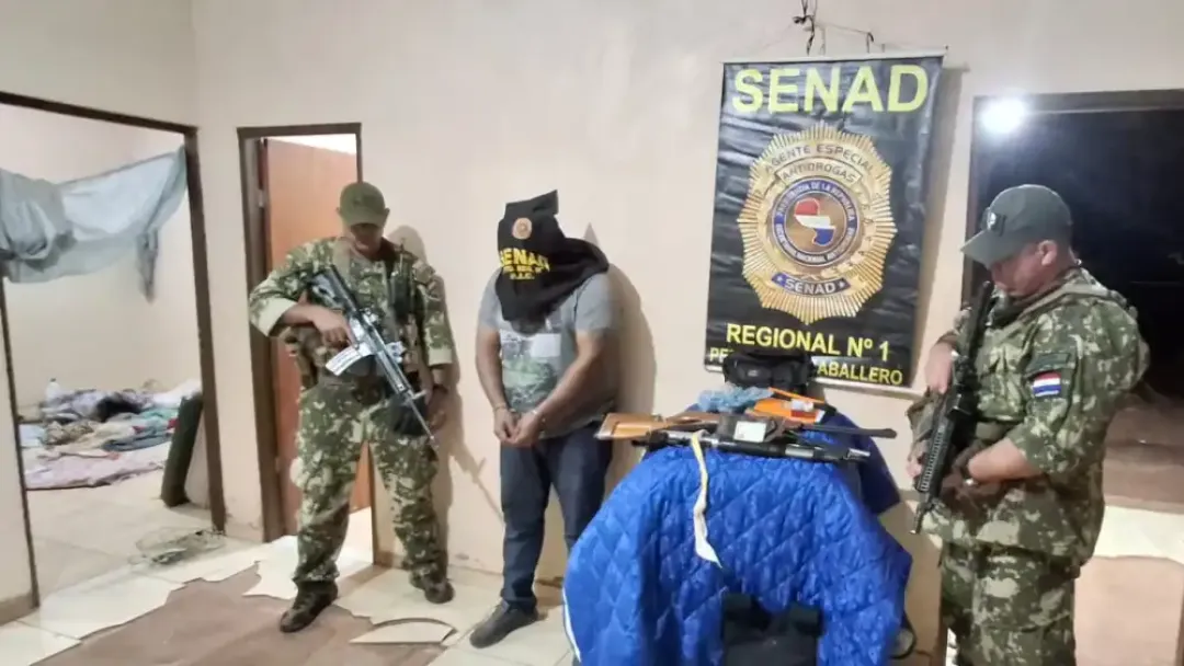 Capturan a presunto miembro del PCC buscado en Brasil por narcotráfico
