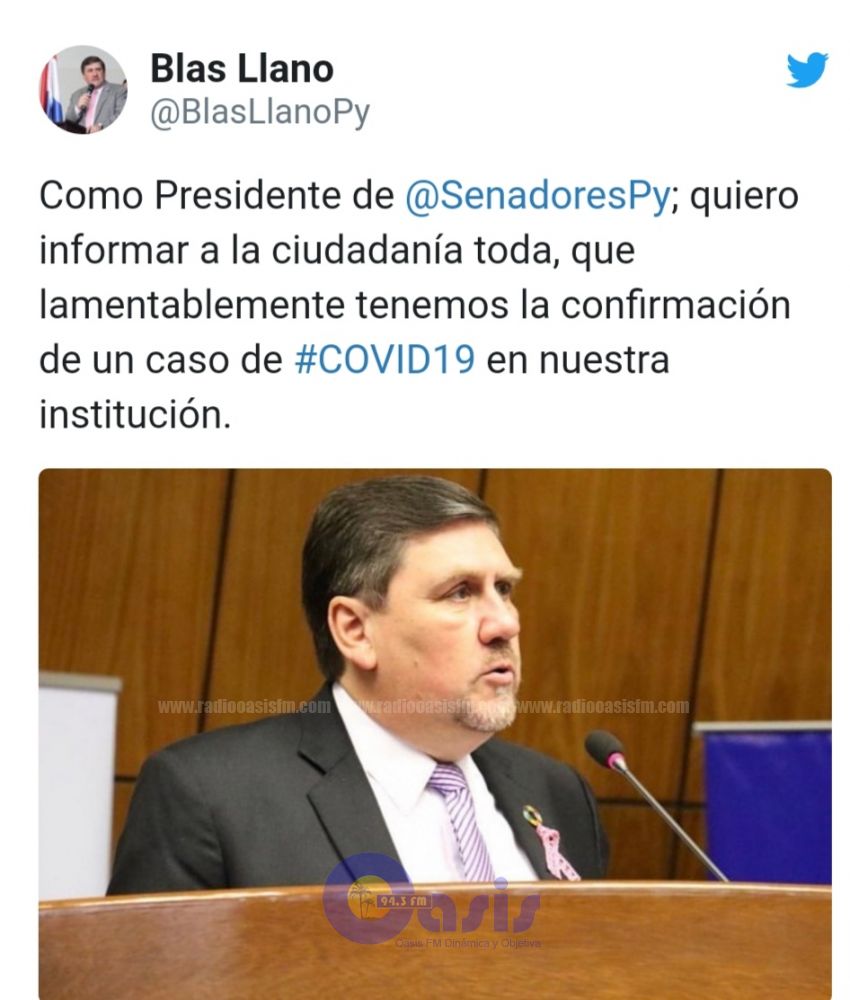 Confirman un caso de Covid-19 en la Cámara de Senadores