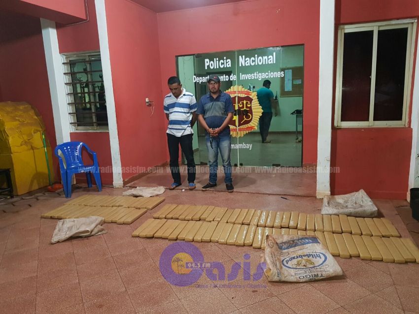 Detienen a supuestos "electricistas" con 100 kg de marihuana en Cerro Coraí