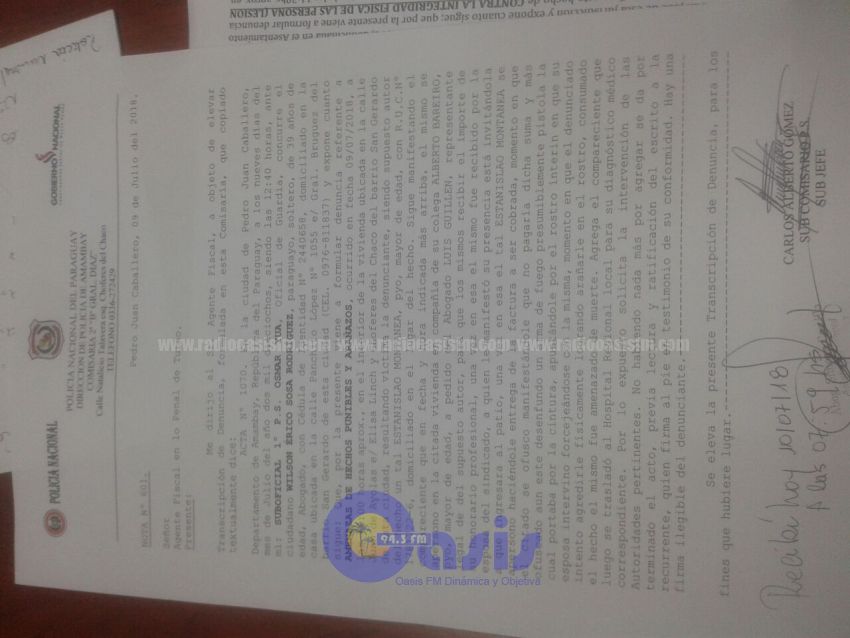 Amenazan a abogado en Pedro Juan Caballero