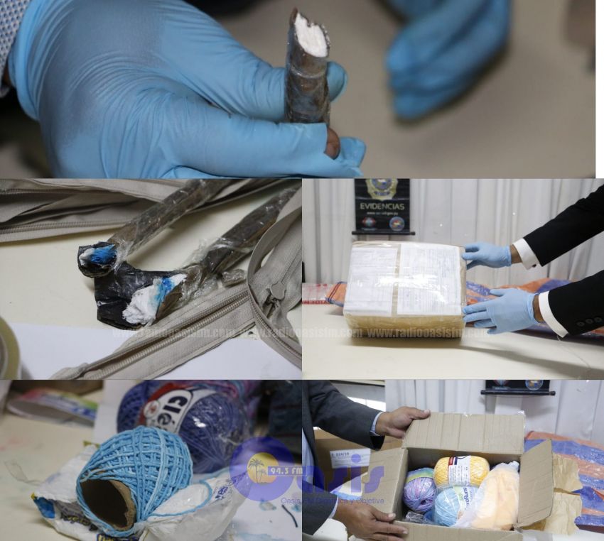 SENAD descubre cocaína entre hilos de bordar y cierres