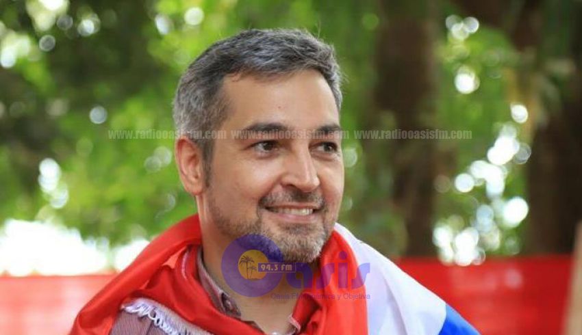Vista del Presidente Electo Mario Abdo Benítez en Pedro Juan Caballero