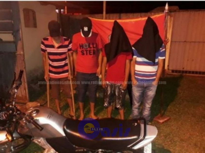 Cuatro detenidos con porciones de marihuana  en Pedro Juan