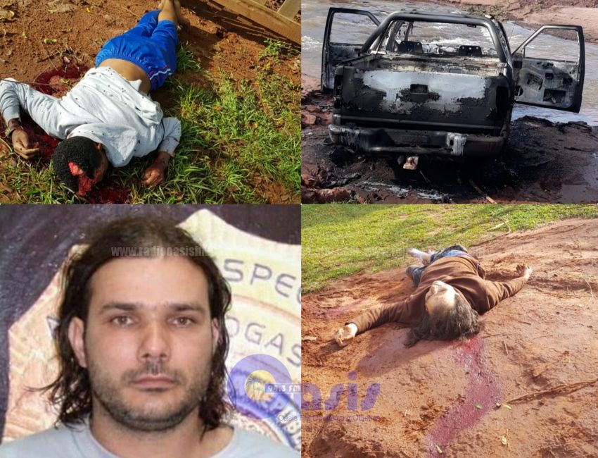 Un narco brasileño y dos de sus capangas fueron acribillados en Capitán Bado