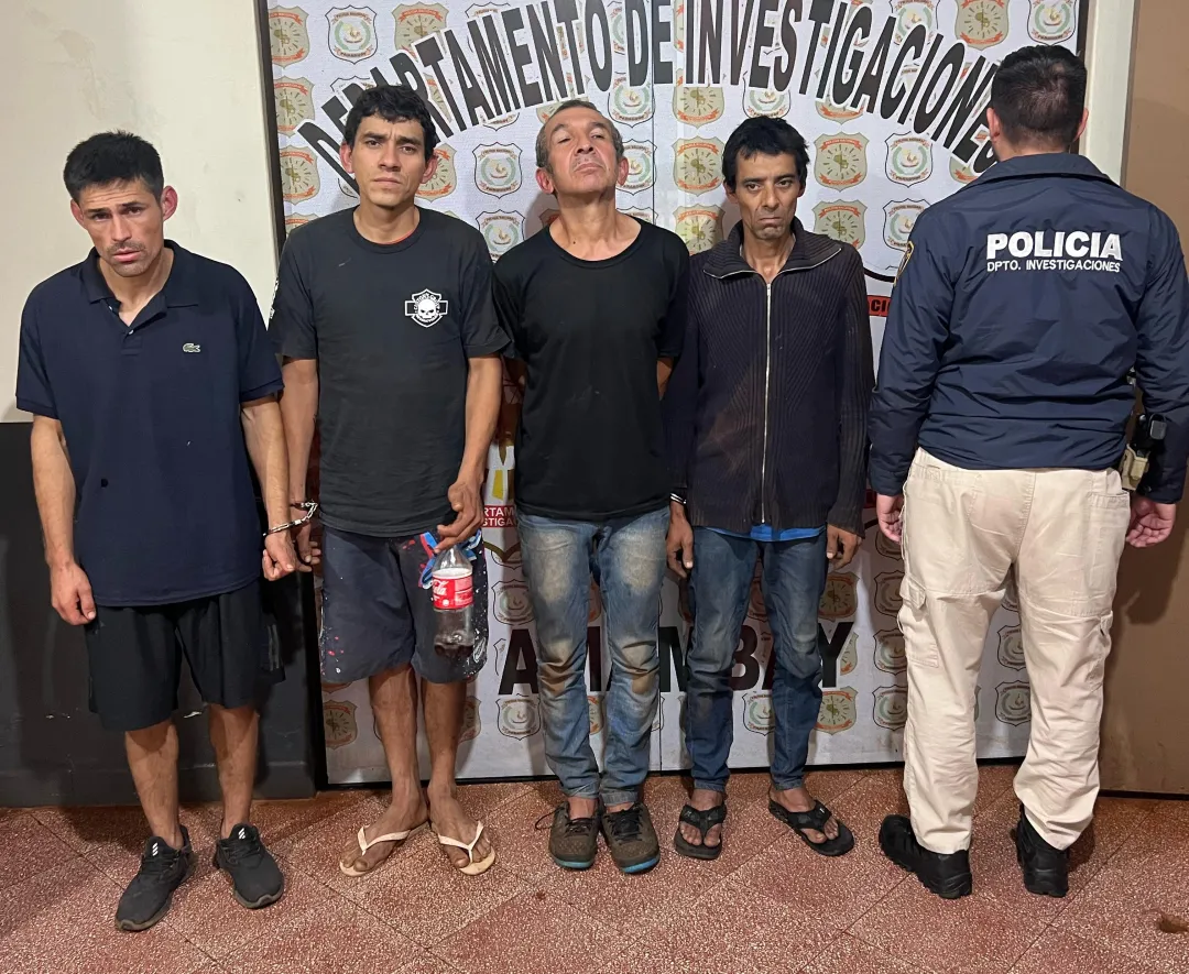 Aprehenden a cuatro hombres por el supuesto hecho de hurto a casa que comercializa cárnicos