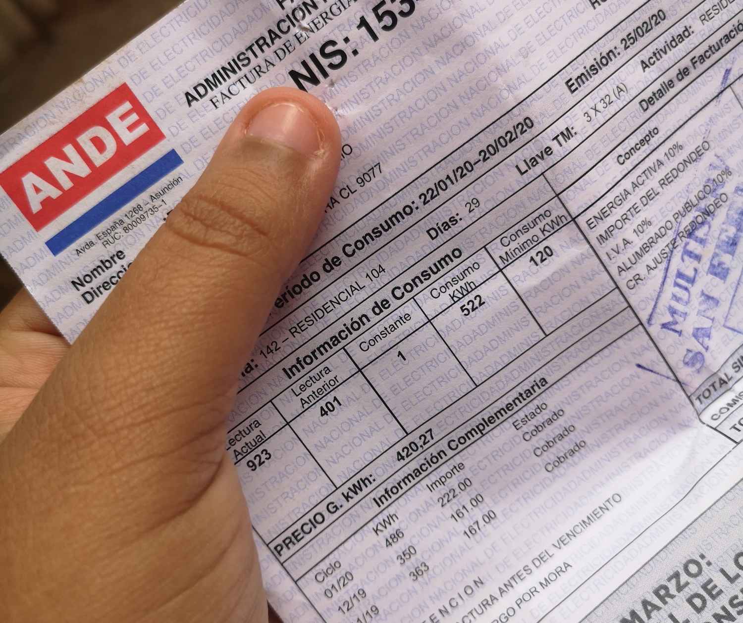 Sigue la promoción para clientes que se ponen al día con los pagos de la ANDE