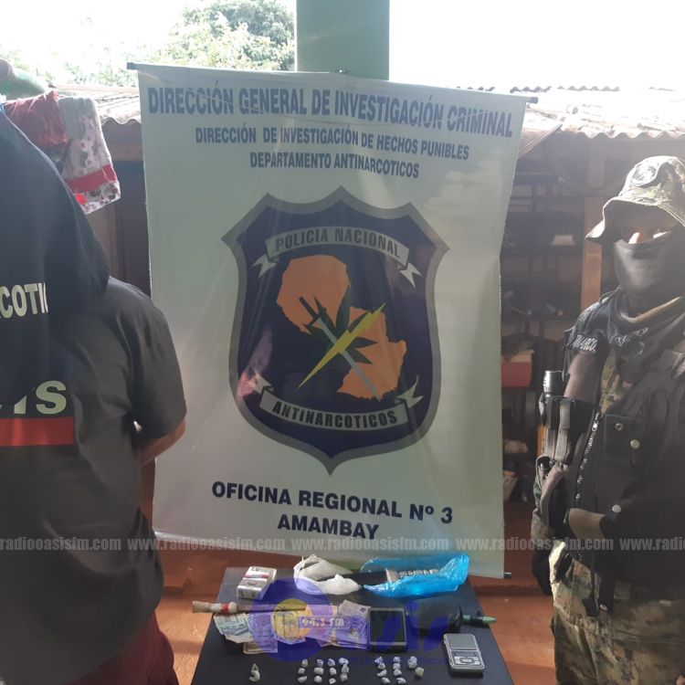 Detienen a presunto microtraficante en Pedro Juan
