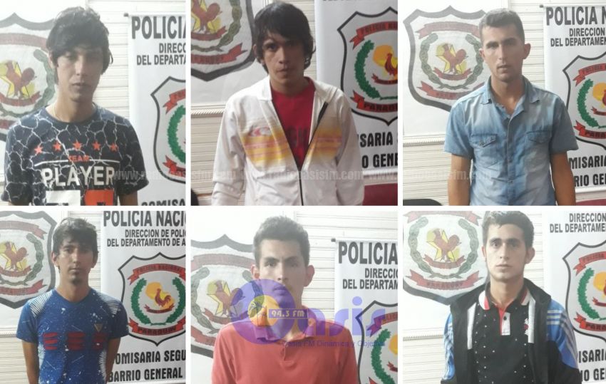 Policía frustró robo en Pedro Juan con la detención de 6 malvivientes